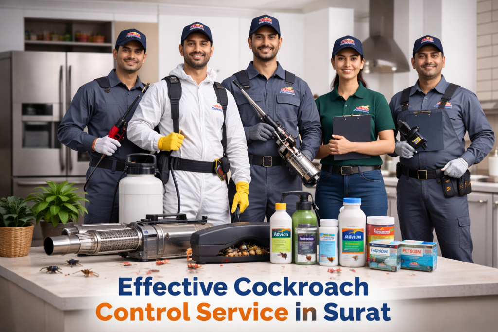 Cockroach control service in Surat by professional pest control team